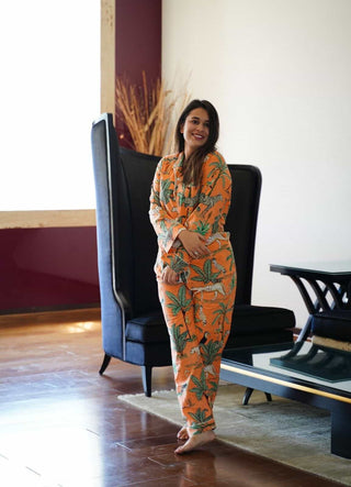 safari print pajama set