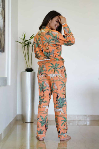 safari print pajama set