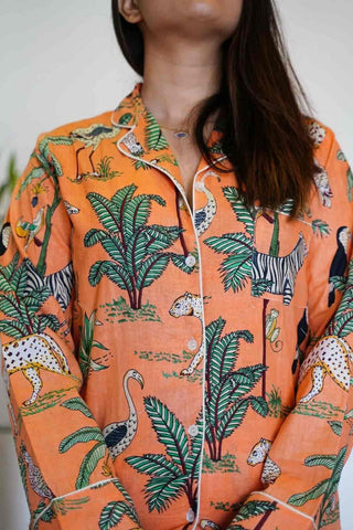 safari print pajama set